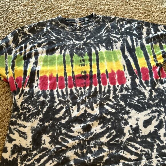 Vintage Alstyle Shirt Adult Large Tie Dye Ringer Y2K 3XL Mens EUC Skater - Picture 9 of 11